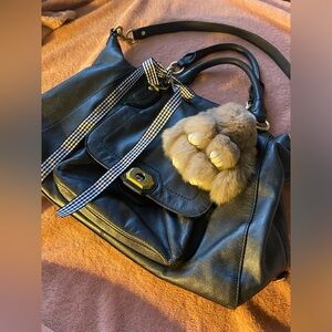 Coach Campbell turnlock leather hobo bag